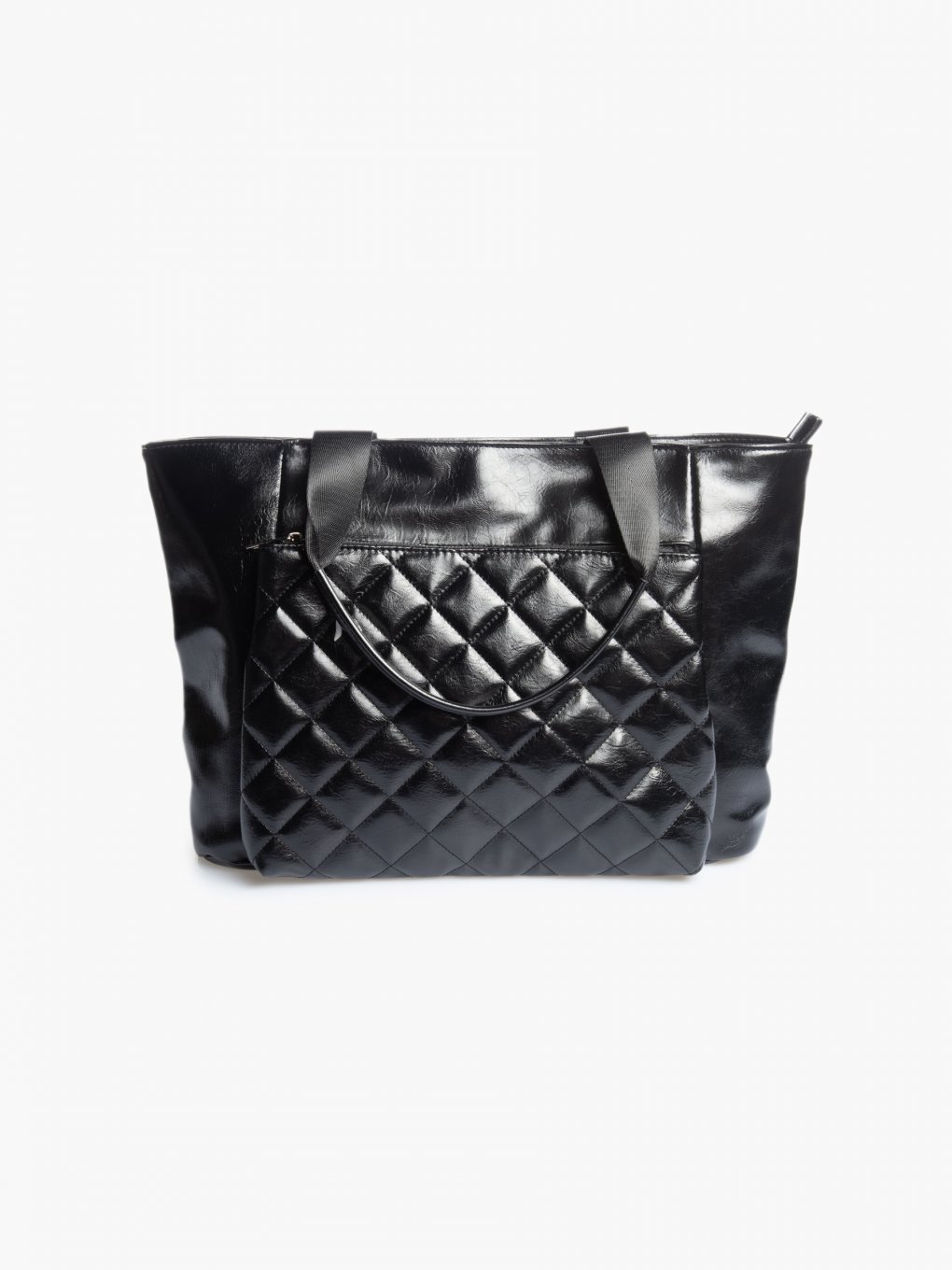 Shopper bag with quilted pocket