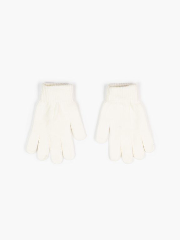 Basic pletene rokavice za deklice