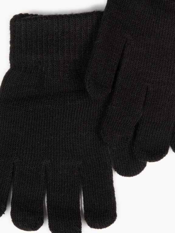 Základní pletené dívčí basic rukavice
