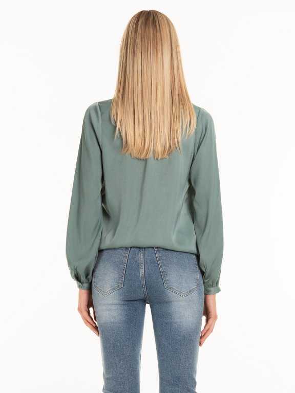Wrapped long sleeve blouse