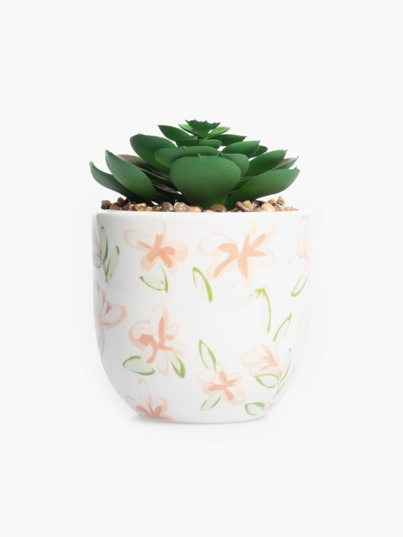 Flower pot with artificial flower