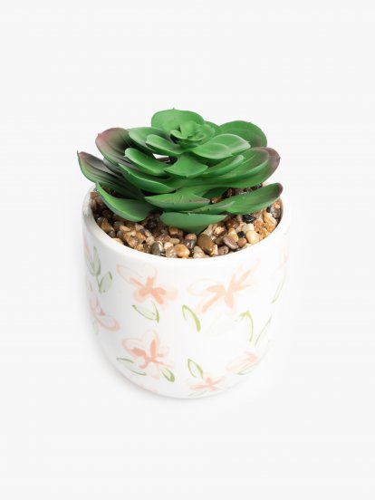 Flower pot with artificial flower