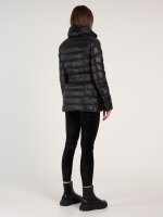 Quilted padded jacket with belt