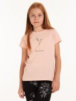 Bavlnené tričko s kvetinovou potlačou dievčenské