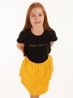 Bavlněné tričko s metalickou potiskem dívčí