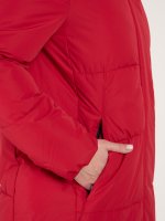 Dlouhá prošívaná bunda s kapucí a vatováním z recyklovaného polyesteru dámska