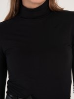 Plain long sleeve turtleneck bodysuit