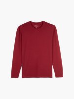 Basic stretch long sleeve t-shirt with round neck