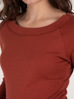 Základní dámské tričko s dlouhým rukávem a kulatým výstřihem
