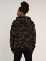 Camo print hoodie with pockets