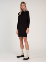 Knitted long sleeve rollneck dress