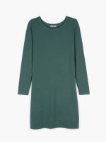 Plain knitted long sleeve mini dress