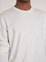 Základné džersejové tričko slim fit s dlhým rukávom pánske