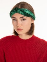 Velvet headdress with front knot