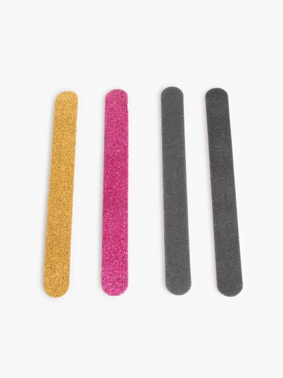 4-pack glitter nail files