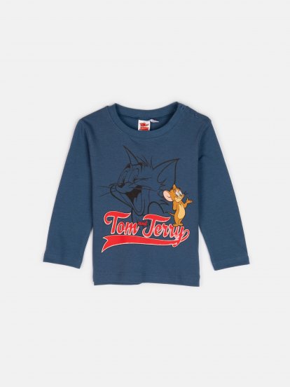 Bawełniana koszulka z długim rękawem Tom & Jerry