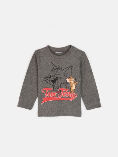 Bavlněné triko s dlouhým rukávem Tom & Jerry