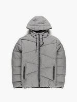 Marled quilted padded winter jacket