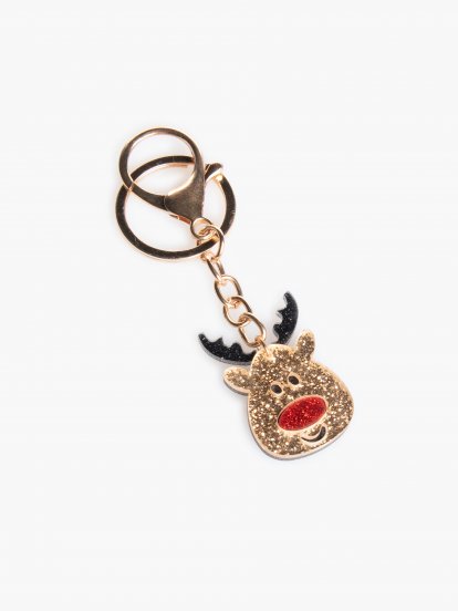 Christmas reindeer key ring