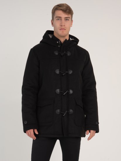 Vatovaný kabát s kapucí pánský
