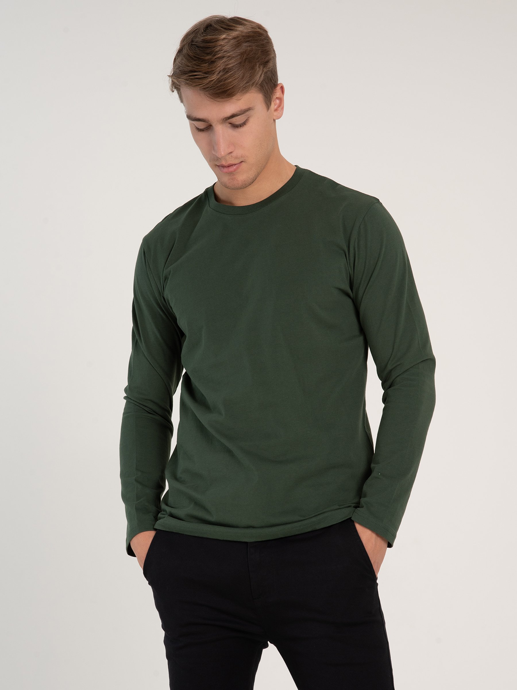 Mens Shirts Long Sleeve Casual Big and Tall Mens T Shirts Solid Muscle T-Shirt Tops Blouse Pullover Jumper Sweatshirts 