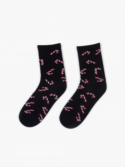 Vzorované vánoční chlapecké ponožky