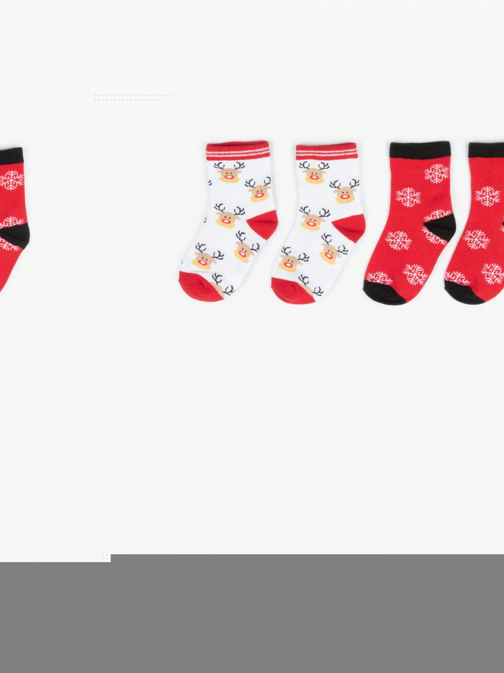 2 páry vánočních ponožek s vánočním motivem