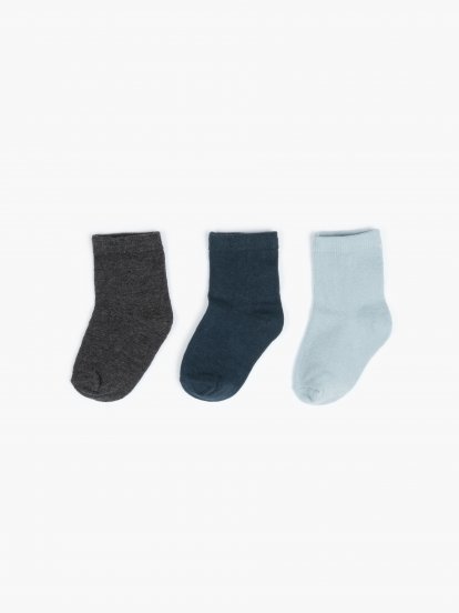 3 páry základních basic ponožek