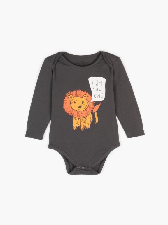 Bodysuit with lion print