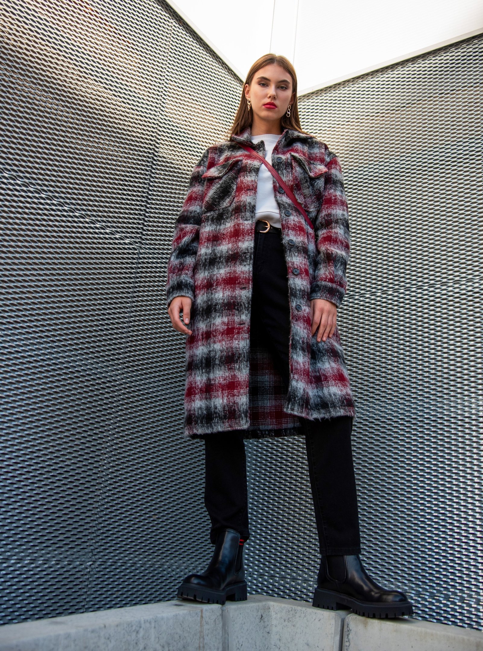 15,98 €, | Oversized plaid coat