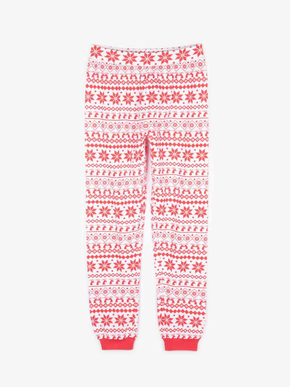 Pyžamové nohavice s vianočným vzorom dámske