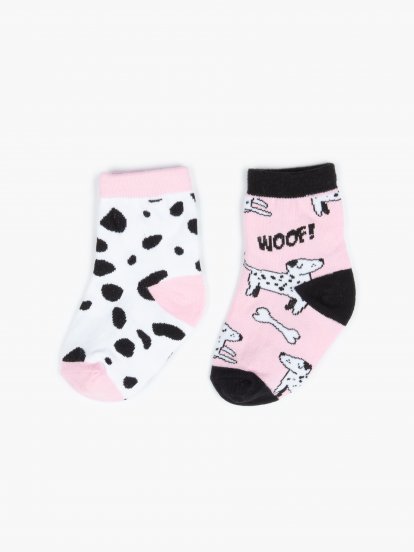 Vzorované dievčenské ponožky