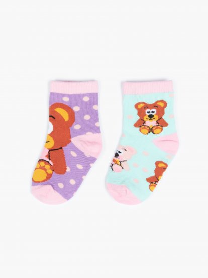 Vzorované dívčí ponožky