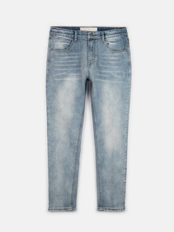 Spodnie jeansowe proste slim dla mężczyzn