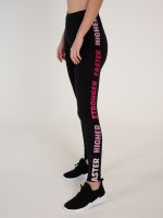 Cotton leggings with slogan print