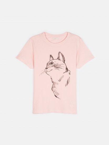 Cotton short sleeve t-shirt with graphic print
