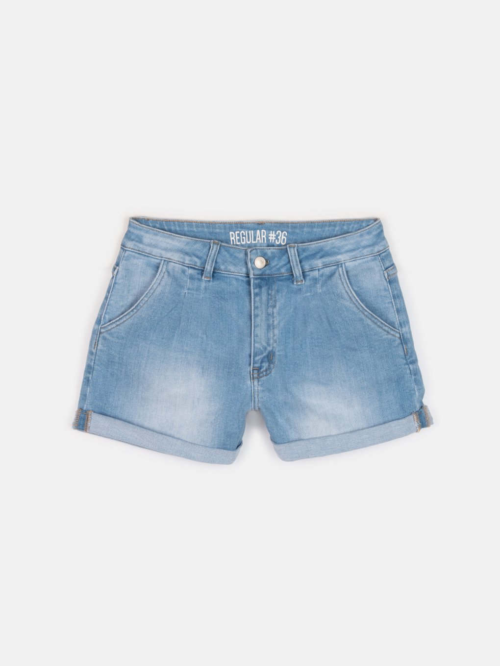 Denim shorts in light blue wash