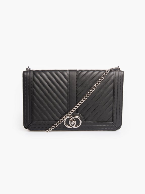 Crossbody quilted faux leather bag