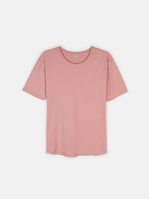 Prodloužené základní basic bavlněné tričko s krátkým rukávem dámské plus size