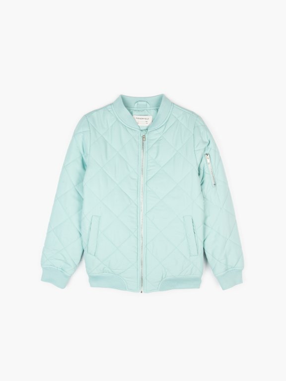 Quilted light padded bomber jacket
