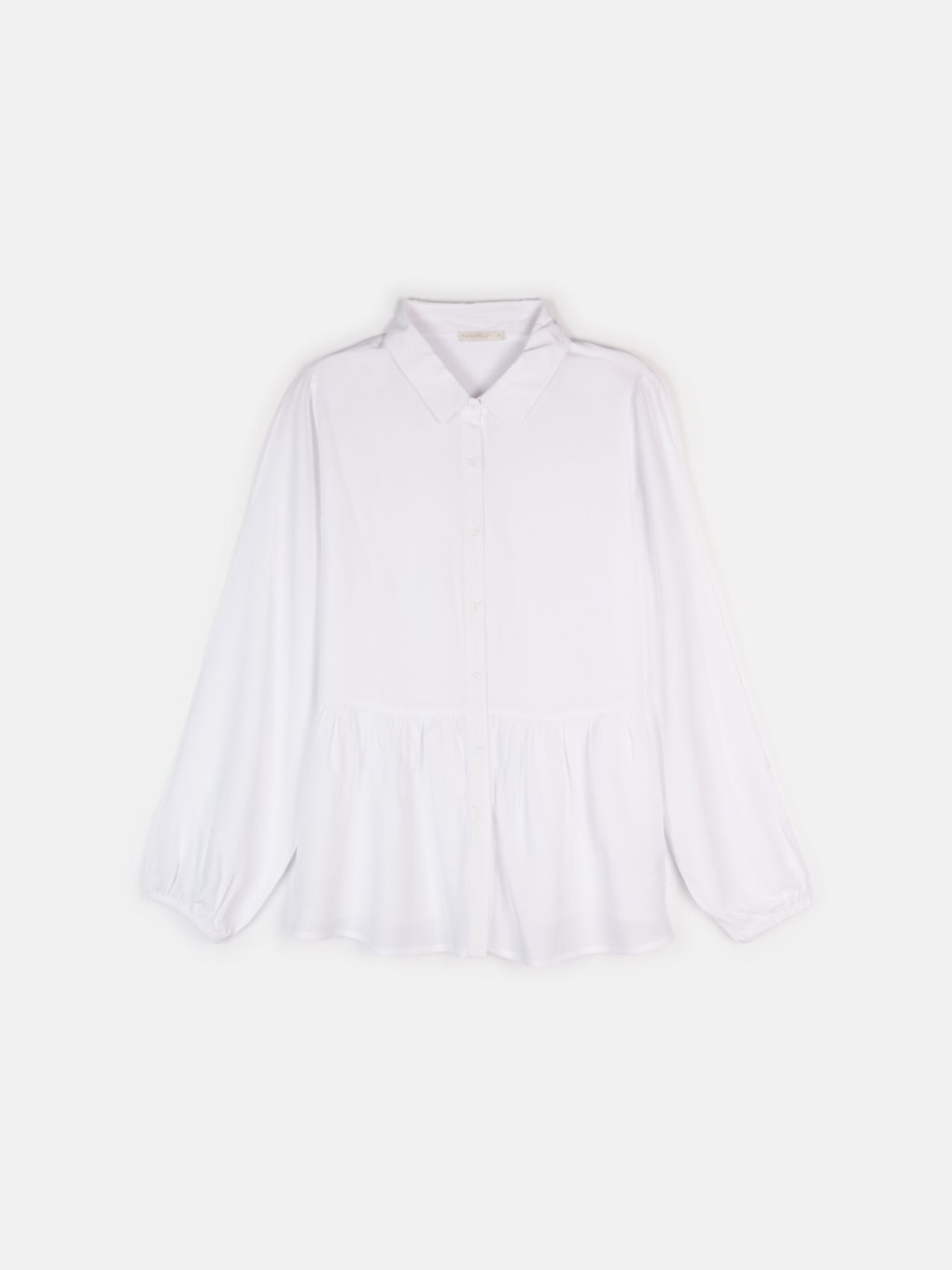 Basic viscose peplum blouse