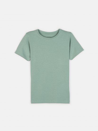 Bavlněné jednobarevné elastické tričko chlapecké