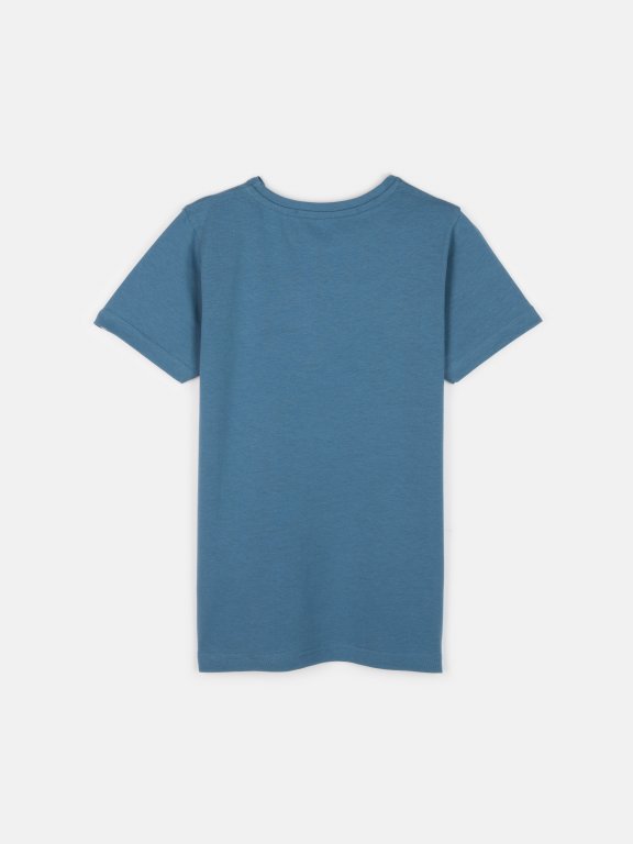 Bavlnené jednofarebné elastické tričko chlapčenské