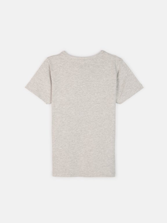 Bawełniana jednokolorowa elastyczna koszulka chłopięca