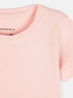 Bavlněné jednobarevné elastické tričko dívčí
