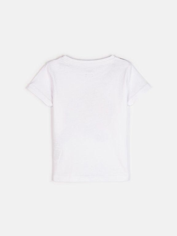 Bavlnené tričko s grafickou potlačou dievčenské