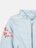 Bomber jacket with floral embroidery