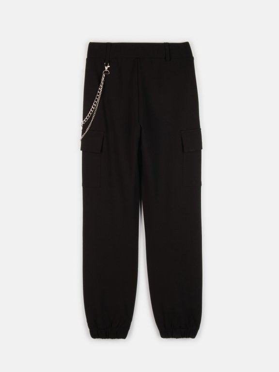 Cargo joggers with chain