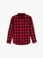 Plaid cotton flannel shirt