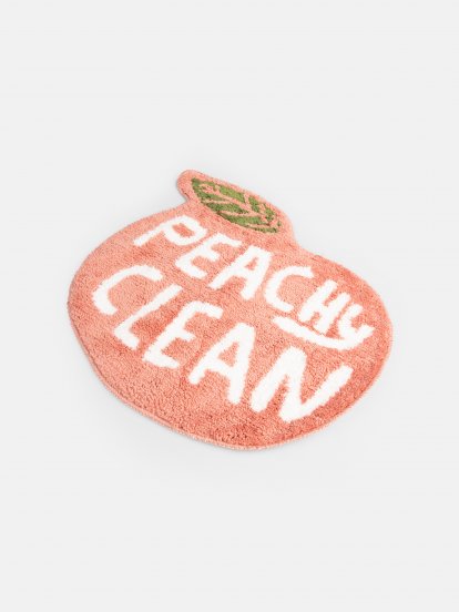 Peach shaped bath mat